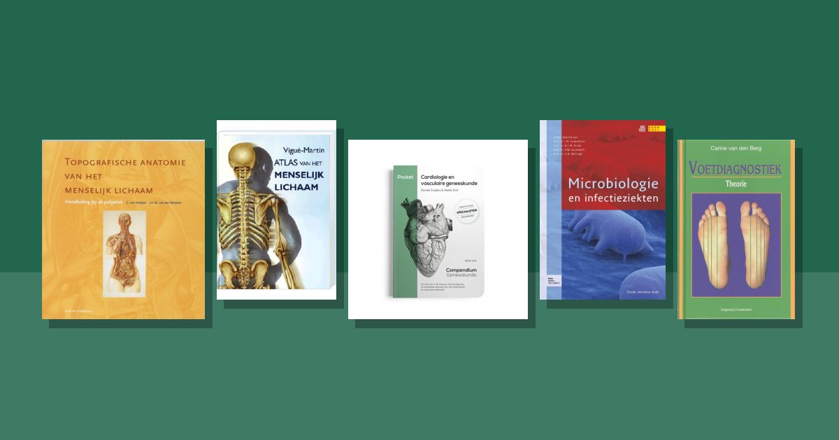 Omslagen van de besproken boeken: Boeken over anatomie: tweedehands topselectie
