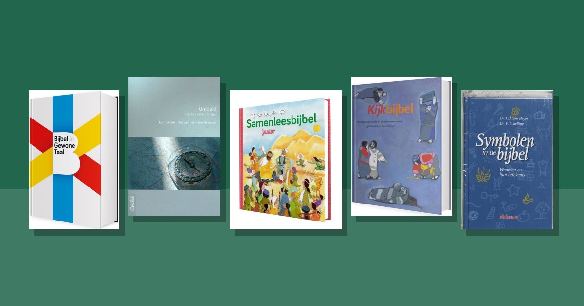 Omslagen van de besproken boeken: Boeken over bijbelstudie: tweedehands op voorraad