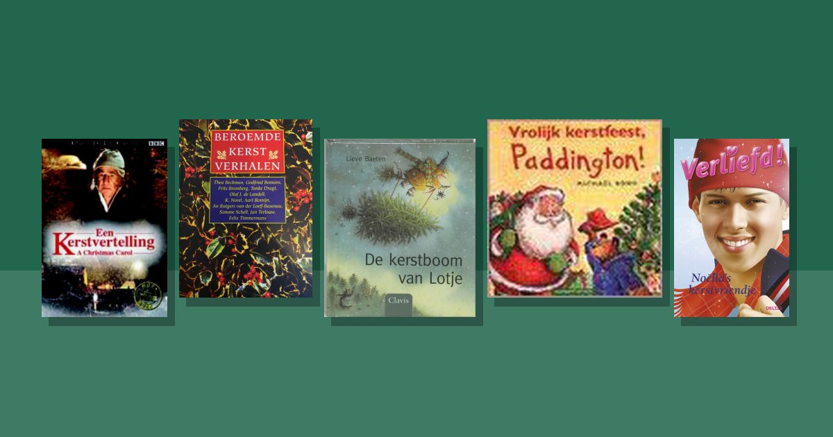 Omslagen van de besproken boeken: Boeken over kerst: tweedehands kerstverhalen en romans