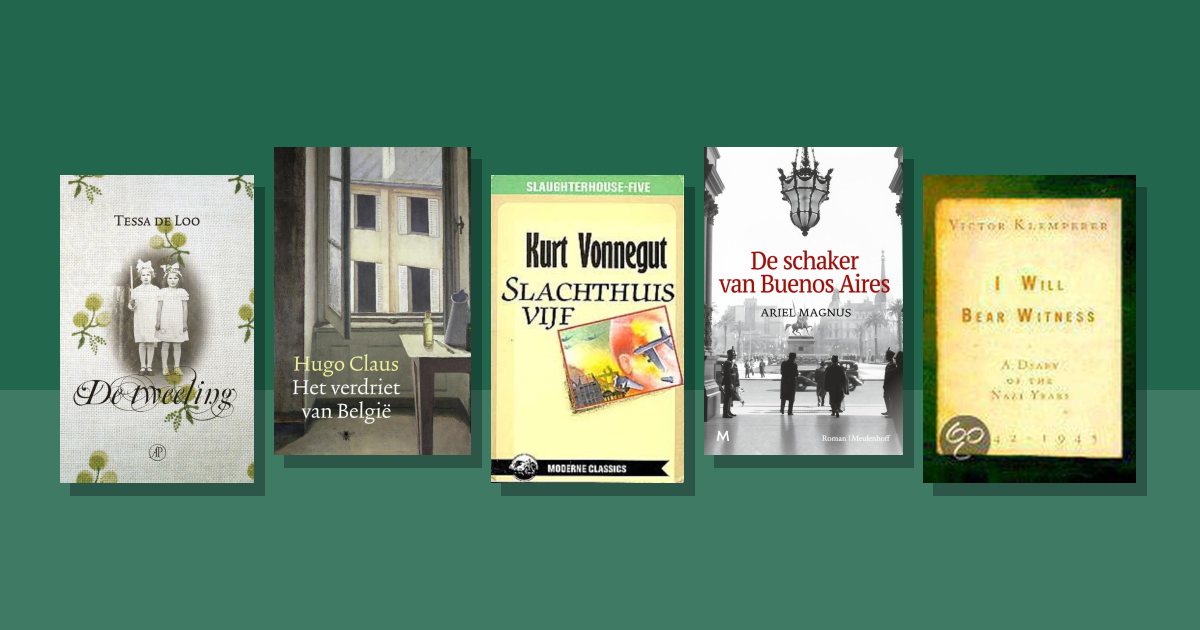 Omslagen van de besproken boeken: Boeken over Tweede Wereldoorlog tweedehands