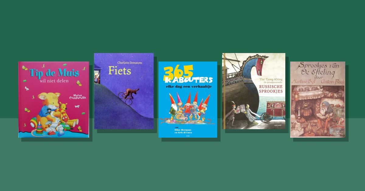 Omslagen van de besproken boeken: Boeken over voorlezen: tips voor elk voorleesmoment
