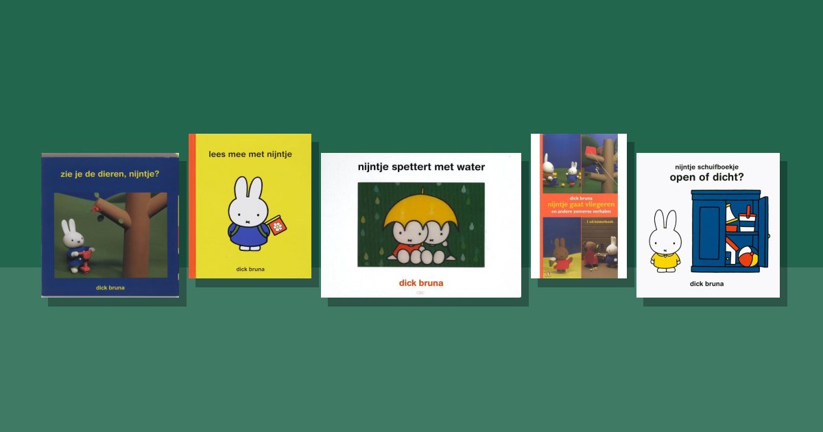 Omslagen van de besproken boeken: Nijntje boeken volgorde: zo lees je de reeks