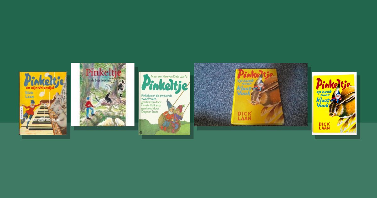 Omslagen van de besproken boeken: Pinkeltje boeken volgorde: zo lees je de reeks