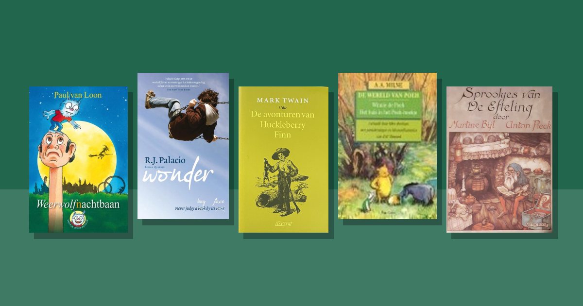 Omslagen van de besproken boeken: Tweedehands kinderboeken kopen: waar let je op?